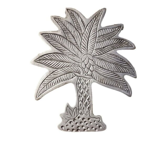 Palm Tree Shaped Trivet Hot Plate Holder Metal Art Home Decor Wall Hanging 9.5x8 - Picture 1 of 3